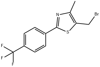 5-(BROMOMETHYL)-4-METHYL-2-[4-(TRIFLUOROMETHYL)PHENYL]-1,3-THIAZOLE Struktur