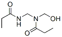 Propanamide,  N-(hydroxymethyl)-N-[[(1-oxopropyl)amino]methyl]- Struktur