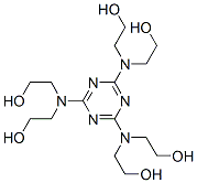 2,2',2'',2''',2'''',2'''''-(1,3,5-triazine-2,4,6-triyltrinitrilo)hexakisethanol  Struktur