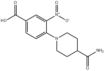 3-NITRO-4-(PIPERIDIN-4-CARBOXAMIDE-1-YL)BENZOIC ACID Struktur