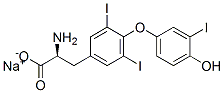 Alanine, 3-[4-(4-hydroxy-3-iodophenoxy)-3,5-diiodophenyl]-, monosodium salt (8CI) Struktur