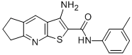 3-amino-N-(3-methylphenyl)-6,7-dihydro-5H-cyclopenta[b]thieno[3,2-e]pyridine-2-carboxamide Struktur