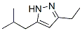 1H-Pyrazole,  3-ethyl-5-(2-methylpropyl)- Struktur