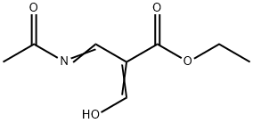 2-Propenoic  acid,  2-[(acetylimino)methyl]-3-hydroxy-,  ethyl  ester Struktur