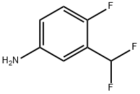 Benzenamine, 3-(difluoromethyl)-4-fluoro- (9CI) Struktur