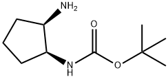 Carbamic acid, [(1S,2R)-2-aminocyclopentyl]-, 1,1-dimethylethyl ester (9CI) Struktur