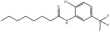 N-[2-chloro-5-(trifluoromethyl)phenyl]octanamide Struktur