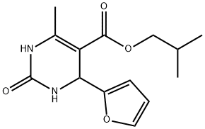 5-Pyrimidinecarboxylicacid,4-(2-furanyl)-1,2,3,4-tetrahydro-6-methyl-2-oxo-,2-methylpropylester(9CI) Struktur