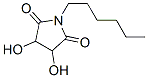 2,5-Pyrrolidinedione, 1-hexyl-3,4-dihydroxy- (9CI) Struktur