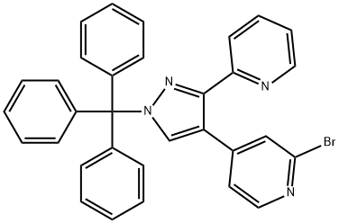 2-溴-4-(3-(吡啶-2-基)-1-三苯甲游基-1H-吡唑-4-基)吡啶, 446880-83-7, 結(jié)構(gòu)式