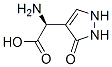 1H-Pyrazole-4-acetic acid, alpha-amino-2,3-dihydro-3-oxo-, (alphaS)- (9CI) Struktur