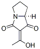 1H-Pyrrolizine-1,3(2H)-dione,tetrahydro-2-(1-hydroxyethylidene)-,(7aS)-(9CI) Struktur