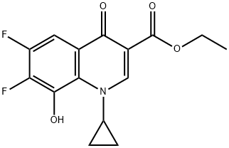 1-Cyclopropyl-6,7-difluoro-1,4-dihydro-8-hydroxy-4-oxo-3-quinolinecarboxylic Acid Ethyl Ester Struktur