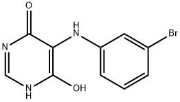 5-(3-BROMOPHENYLAMINO)PYRIMIDINE-4,6-DIOL Struktur