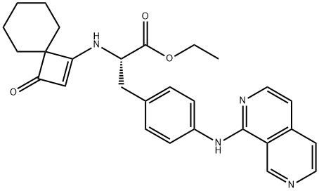 (S)-ethyl 3-(4-(2,7-naphthyridin-1-ylaMino)phenyl)-2-(3-oxospiro[3.5]non-1-en-1-ylaMino)propanoate Struktur