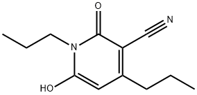 3-Pyridinecarbonitrile, 1,2-dihydro-6-hydroxy-2-oxo-1,4-dipropyl- (9CI) Struktur