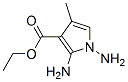 1H-Pyrrole-3-carboxylicacid,1,2-diamino-4-methyl-,ethylester(9CI) Struktur