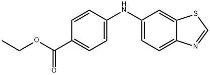 N-(4-CARBETHOXYPHENYL)-N-4-(6'-BENZOTHIAZOLE)AMINE
 Struktur