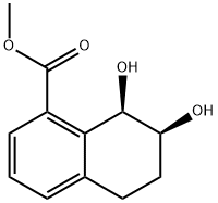 1-Naphthalenecarboxylic acid, 5,6,7,8-tetrahydro-7,8-dihydroxy-, methyl ester, (7S,8R)- (9CI) Struktur