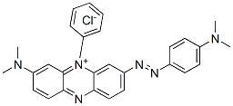 Phenazinium, 3-(dimethylamino)-7-[[4-( dimethylamino)phenyl]azo]-5-phenyl-, chloride Struktur