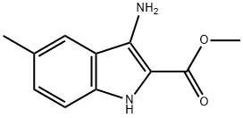 1H-Indole-2-carboxylicacid,3-amino-5-methyl-,methylester(9CI) Struktur