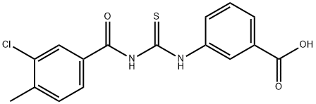 3-[[[(3-CHLORO-4-METHYLBENZOYL)AMINO]THIOXOMETHYL]AMINO]-BENZOIC ACID Struktur