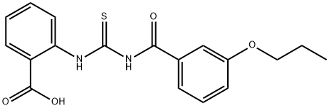 2-[[[(3-PROPOXYBENZOYL)AMINO]THIOXOMETHYL]AMINO]-BENZOIC ACID Struktur