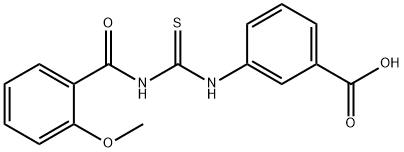 3-[[[(2-METHOXYBENZOYL)AMINO]THIOXOMETHYL]AMINO]-BENZOIC ACID Struktur