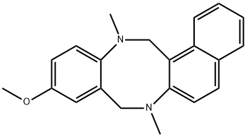 10-METHOXY-7,13-DIMETHYL-7,8,13,14-TETRAHYDROBENZO[F]NAPHTHO[2,1-B][1,5]DIAZOCINE Struktur