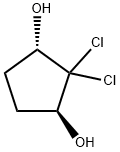 (1S,3S)-2,2-Dichlorocyclopentane-1,3-diol Struktur