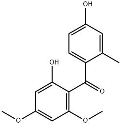 2,4'-Dihydroxy-4,6-dimethoxy-2'-methylbenzophenone Struktur