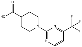 1-[4-(TRIFLUOROMETHYL)-2-PYRIMIDINYL]-4-PIPERIDINECARBOXYLIC ACID Struktur