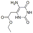 4-Pyrimidineacetic acid, 5-amino-1,2,3,6-tetrahydro-2,6-dioxo-, ethyl ester (9CI) Struktur