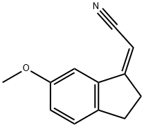 Acetonitrile, (2,3-dihydro-6-methoxy-1H-inden-1-ylidene)-, (2Z)- (9CI) Struktur