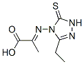 Propanoic acid, 2-[(3-ethyl-1,5-dihydro-5-thioxo-4H-1,2,4-triazol-4-yl)imino]- (9CI) Struktur