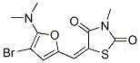 2,4-Thiazolidinedione,  5-[[4-bromo-5-(dimethylamino)-2-furanyl]methylene]-3-methyl- Struktur