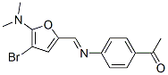 Ethanone,  1-[4-[[[4-bromo-5-(dimethylamino)-2-furanyl]methylene]amino]phenyl]- Struktur