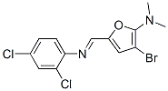 2-Furanamine,  3-bromo-5-[[(2,4-dichlorophenyl)imino]methyl]-N,N-dimethyl- Struktur