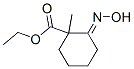 Cyclohexanecarboxylic acid, 2-(hydroxyimino)-1-methyl-, ethyl ester, (2E)- Struktur