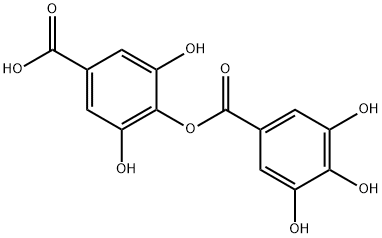 3,5-dihydroxy-4-[(3,4,5-trihydroxybenzoyl)oxy]benzoic acid Struktur