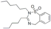 2-Hexyl-3-pentyl-2,5-dihydro-1,2,4-benzothiadiazepine 1,1-dioxide Struktur