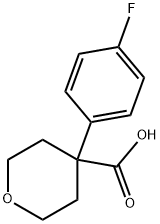 4-(4-FLUORO-PHENYL)-TETRAHYDRO-PYRAN-4-CARBOXYLIC ACID Struktur