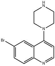 6-BROMO-4-(PIPERAZIN-1-YL)QUINOLINE Struktur