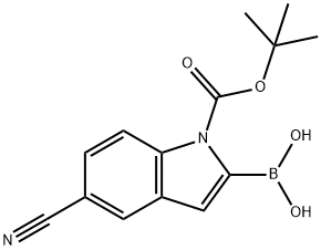 1-Boc-5-Cyanoindole-2-boronic acid Struktur