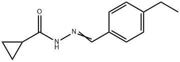 Cyclopropanecarboxylic acid, [(4-ethylphenyl)methylene]hydrazide (9CI) Struktur