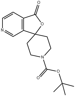 Spiro[furo[3,4-c]pyridine-3(1H),4'-piperidine]-1'-carboxylic acid, 1-oxo-, 1,1-dimethylethyl ester Struktur