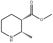 3-Piperidinecarboxylicacid,2-methyl-,methylester,(2S,3S)-(9CI) Struktur