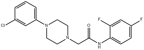 2-[4-(3-CHLOROPHENYL)PIPERAZINO]-N-(2,4-DIFLUOROPHENYL)ACETAMIDE Struktur