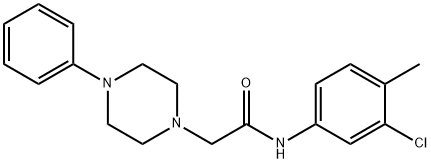 N-(3-CHLORO-4-METHYLPHENYL)-2-(4-PHENYLPIPERAZINO)ACETAMIDE Struktur