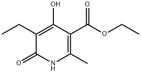 3-Pyridinecarboxylic acid, 5-ethyl-1,6-dihydro-4-hydroxy-2-methyl-6-oxo-, ethyl ester (9CI) Struktur